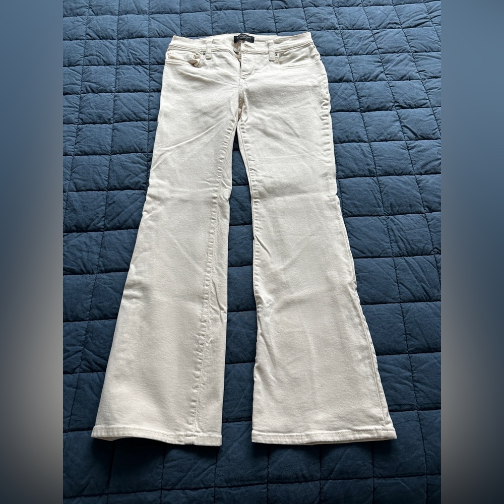 Banana Republic Cream Flare Jeans